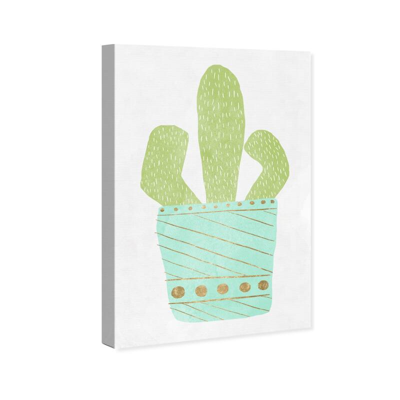 Wynwood Studio Canvas Floral and Botanical Cactus I Green and Modern & Contemporary Wall Art Canvas Print