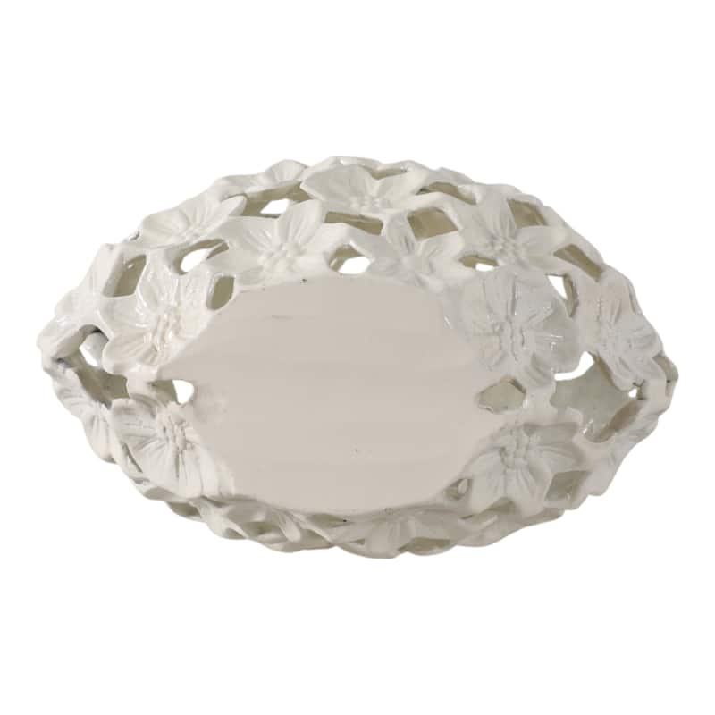 Aluminum Decorative Vase Floral Openwork Design Glam Style Modern
