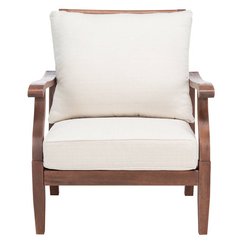 SAFAVIEH Couture Clotilde Outdoor Accent Chair - 33.1" W x 30.7" L x 37" H - 33W x 31D x 37H