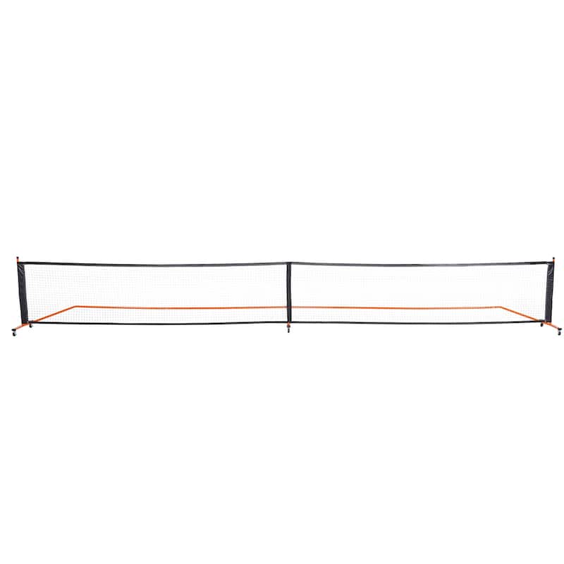Pickleball Net Set Weather Resistant Steady Metal Frame & Strong PE Net, for Outdoor Backyard Driveway - With pulleys No rackets with pickleball