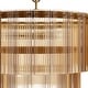 preview thumbnail 8 of 10, Hunter + Jasmine Roth Ontario Ribbed Glass Pendant Chandelier - Foyer, Dining Room, Kitchen Table or Island - Transitional, Glam