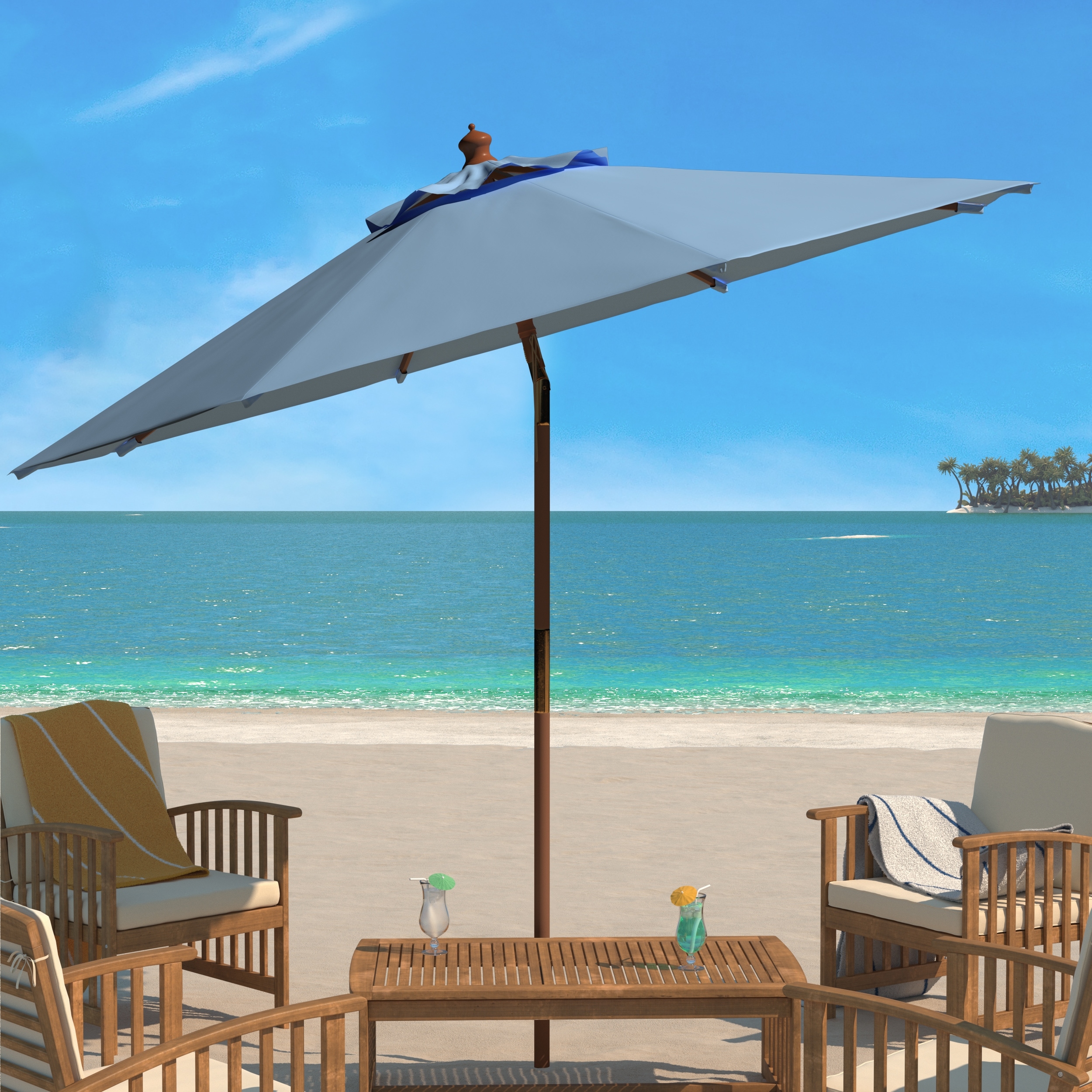 best patio umbrella lights for outdoors Solar LED Offset Patio Umbrella 10 ft
