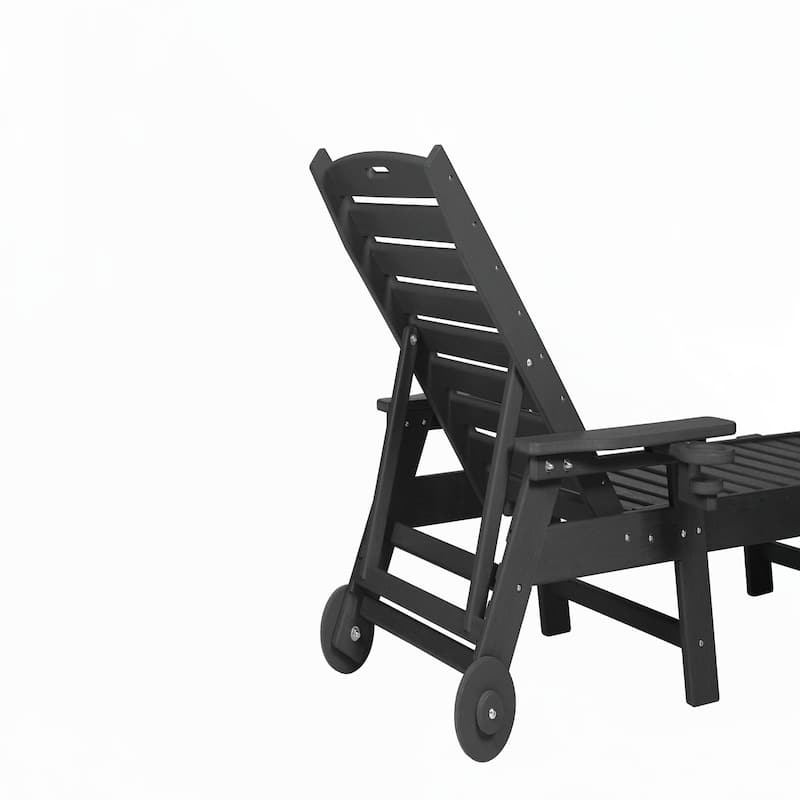 Lounge Chair Outdoor with Wood Texture, Grey