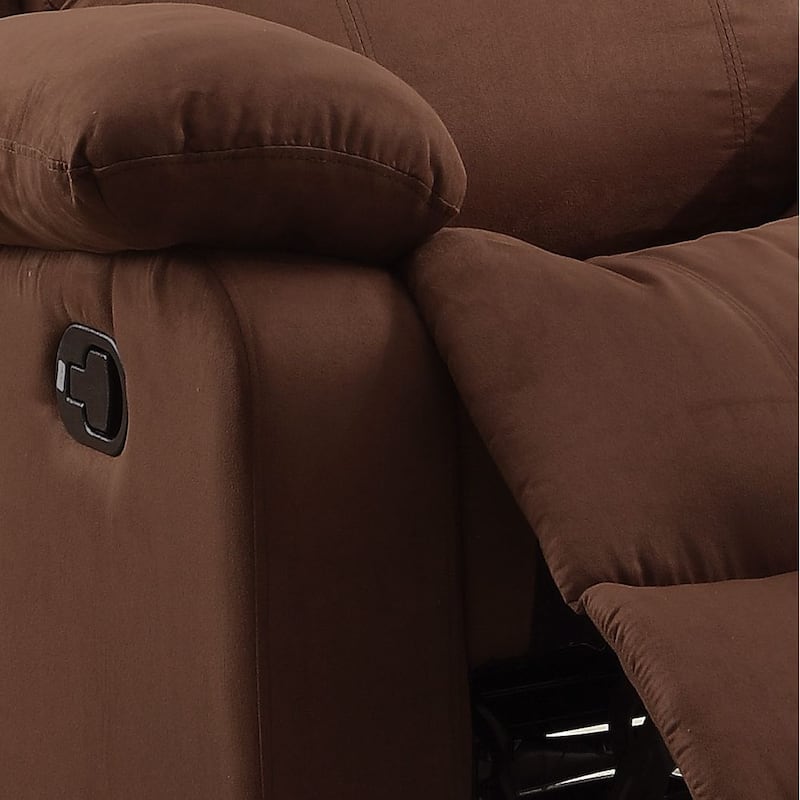 Luxurious Microfiber Motion Recliner, Pillow Top Armrest