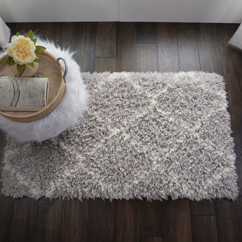 Nourison Ultra Plush Shag Geometric Area Rug