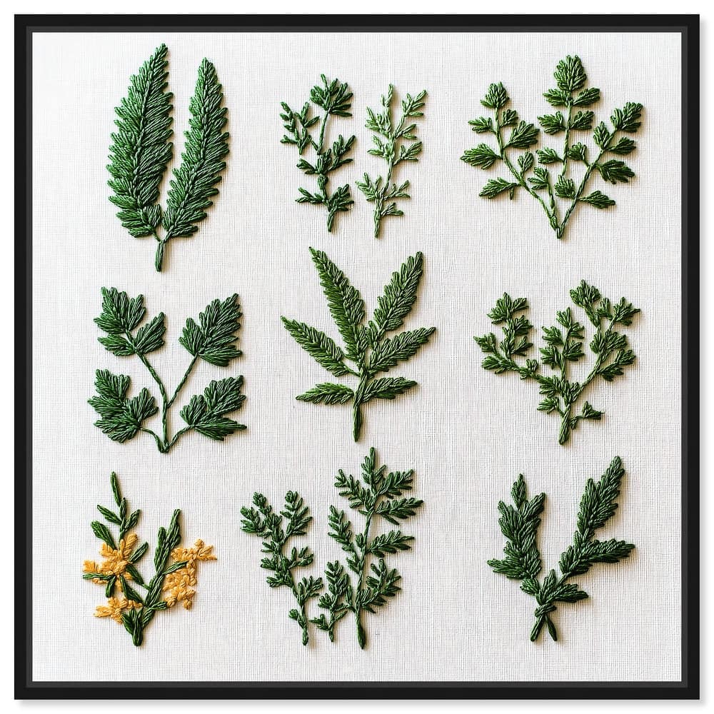 Stitched Sprout I Canvas by Art Remedy