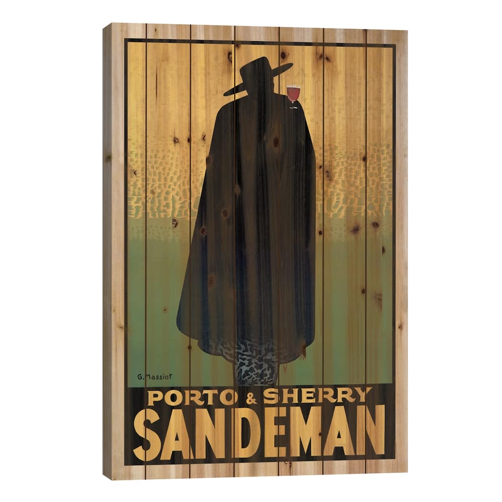 Porto And Sherry Sandeman Print On Wood by Georges Massiot - Multi-Color