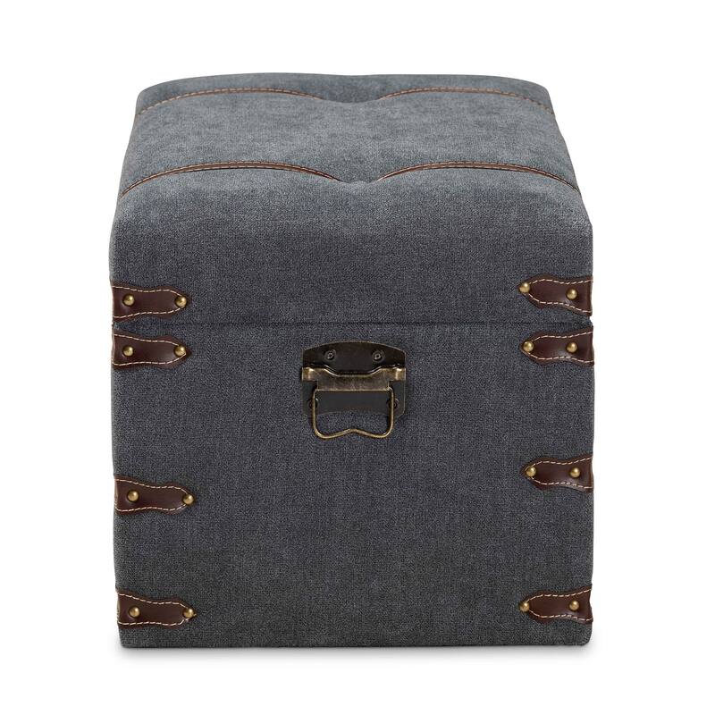 Palma Modern and Contemporary Transitional Storage Trunk Ottoman
