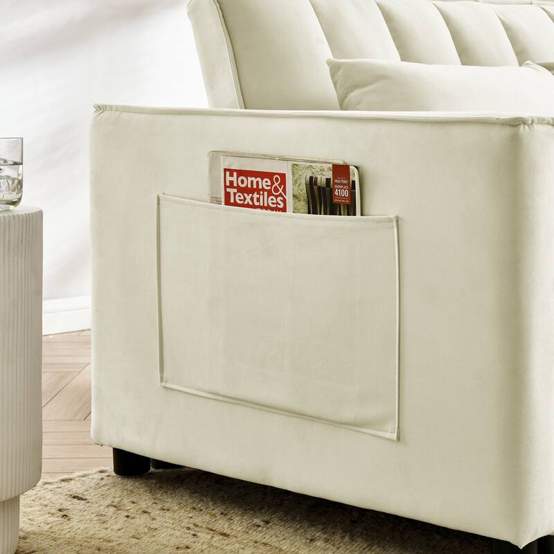 Velvet Pull Out Sofa Bed