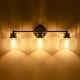 preview thumbnail 15 of 37, Rennnsan 3-Light Modern Linear Dome Glass Bathroom Vanity Light/ Black, Chrome, Brass Wall Lighting over Mirror