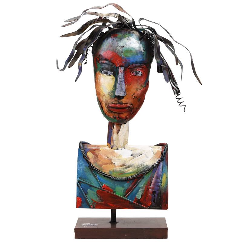 Iron Hand-Painted Colorful Art Sculpture