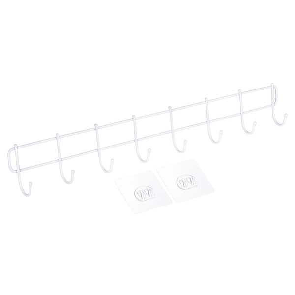Wall Hooks Rack No Drilling Wall Mounted with 8 Hooks Stickers Hanger Bed Bath & Beyond 36759476