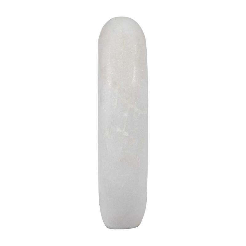 Sagebrook Home Marble, Sculpture, White, Solid Color