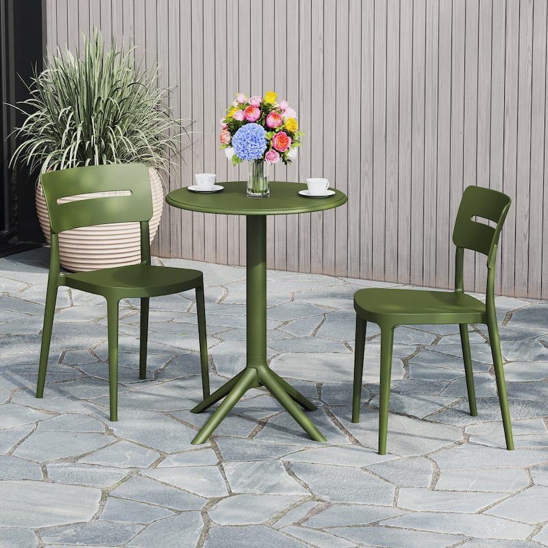 Frond and Form 2-Person Outdoor Round Dining Set