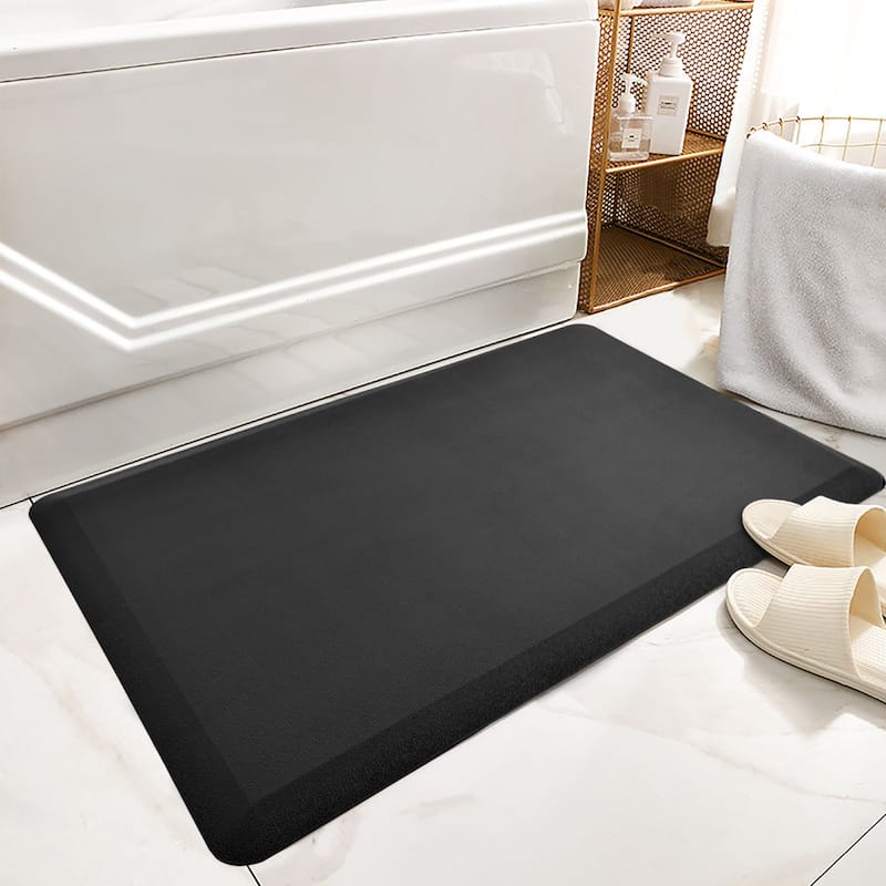 17.3"x28" Anti-Fatigue Comfort Mat,3/4 Inch Non Slip Foam Cushioned Kitchen Rugs - 28''X17.3'' - Black
