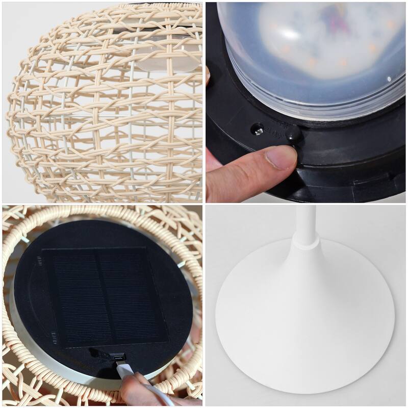 58" Integrated Indoor/Outdoor LED Solar Powered Floor Lamp