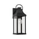 preview thumbnail 1 of 9, Bradford Outdoor 1-light Small Wall Lantern w/ Clear Glass Black
