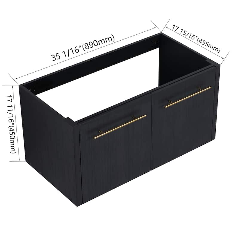 36 Inch Wall-mounted Bathroom Vanity