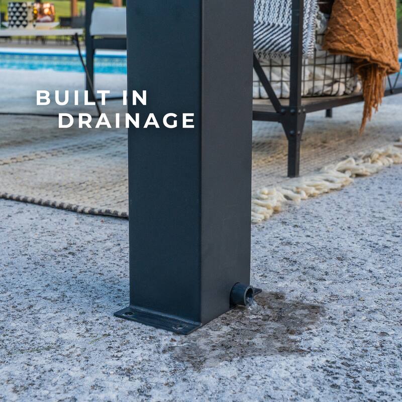 Backyard Discovery Sarasota 10'x10' Galvanized Steel Louvered Pergola