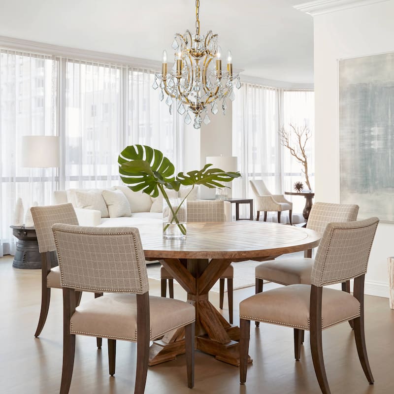 Classic/Traditional Crystal Chandelier Antique Gold Glam Lighting Fixture