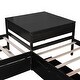 preview thumbnail 15 of 16, L-Shaped Twin Platform Bed with Trundle, Drawers, Built-in Desk & Storage, 3-in-1 Design for Space-Saving, Solid Wood, Espresso