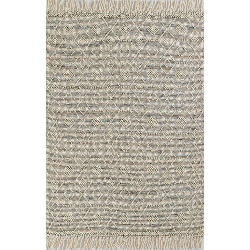 Momeni Boulder Hand Woven Wool and Cotton Geometric Area Rug