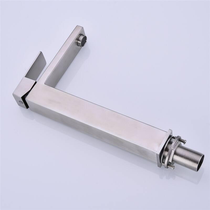 Single Handle Sink Brushed Nickel Vanity Bathroom Faucet with Splash Free Aerator, High Pressure Resistant