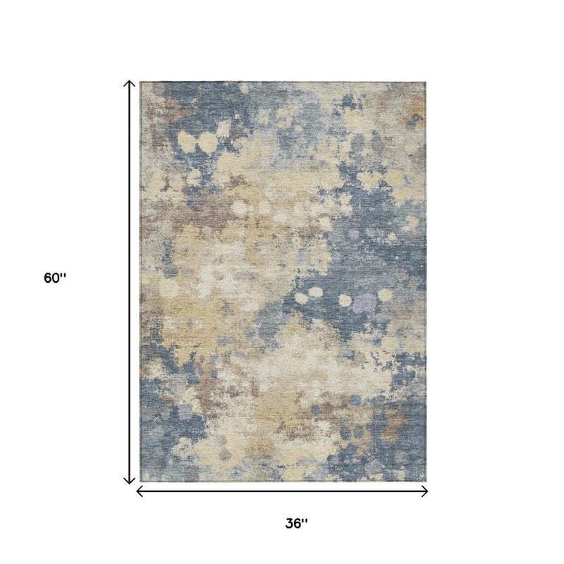 HomeRoots Abstract Transitional Rectangle Outdoor Rug