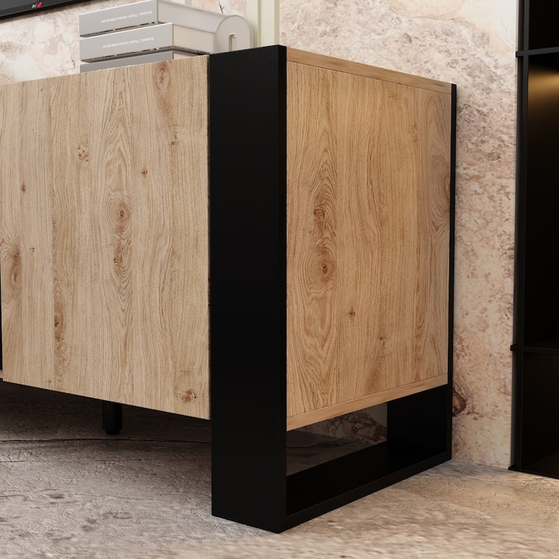 Entertainment Center with Fireplace Option:2 Flame Modes1500W 68.9"W