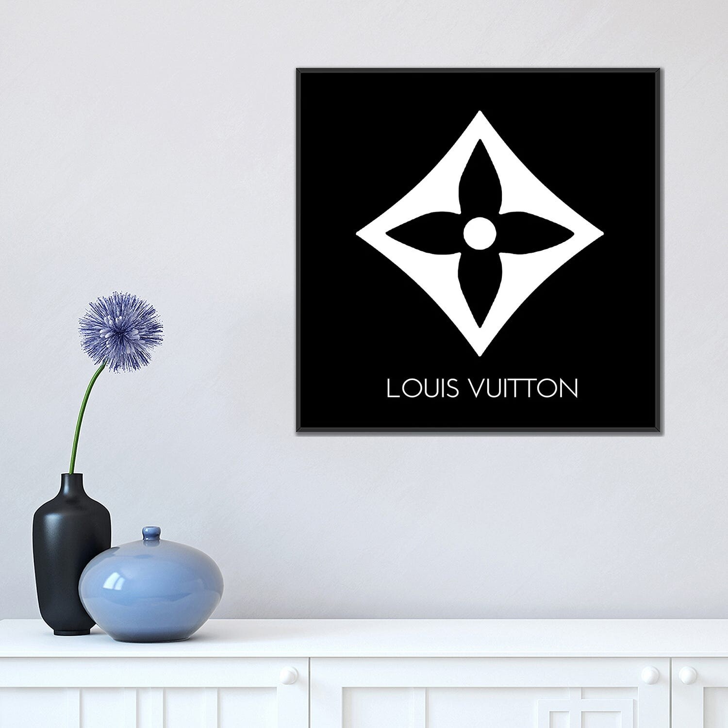 Louis Vuitton Symbol Light White Canvas Wall Art by Art Mirano, iCanvas