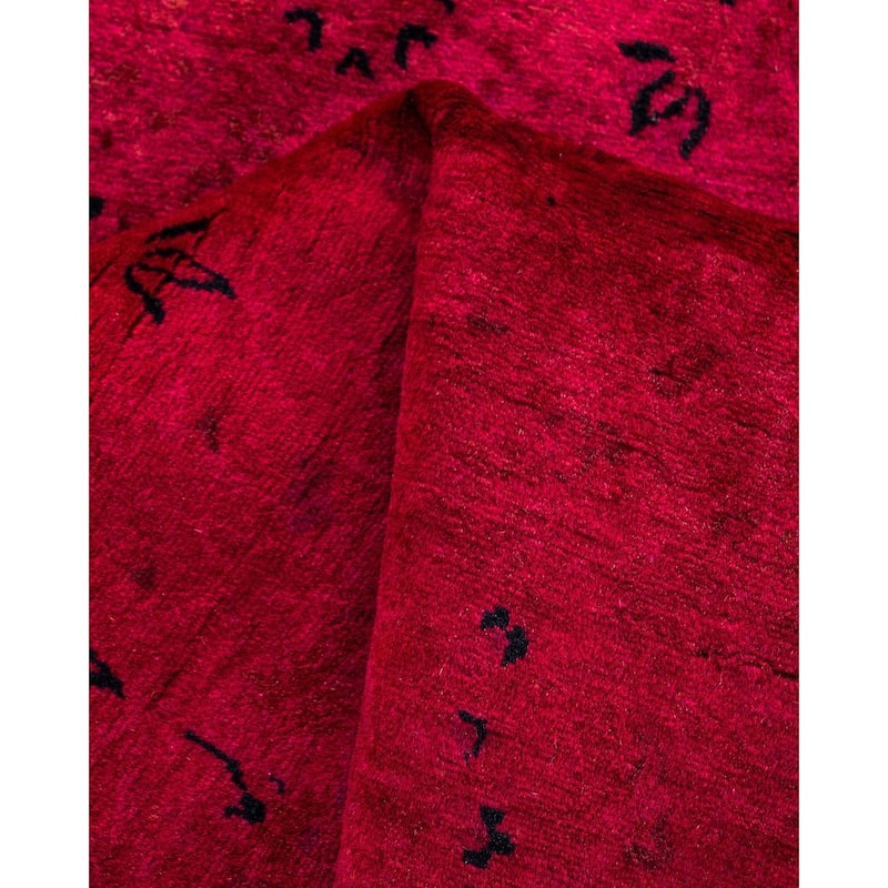 Fine Vibrance, One-of-a-Kind Hand-Knotted Area Rug - Red, 3' 1" x 4' 7" - 3' 1" x 4' 7"