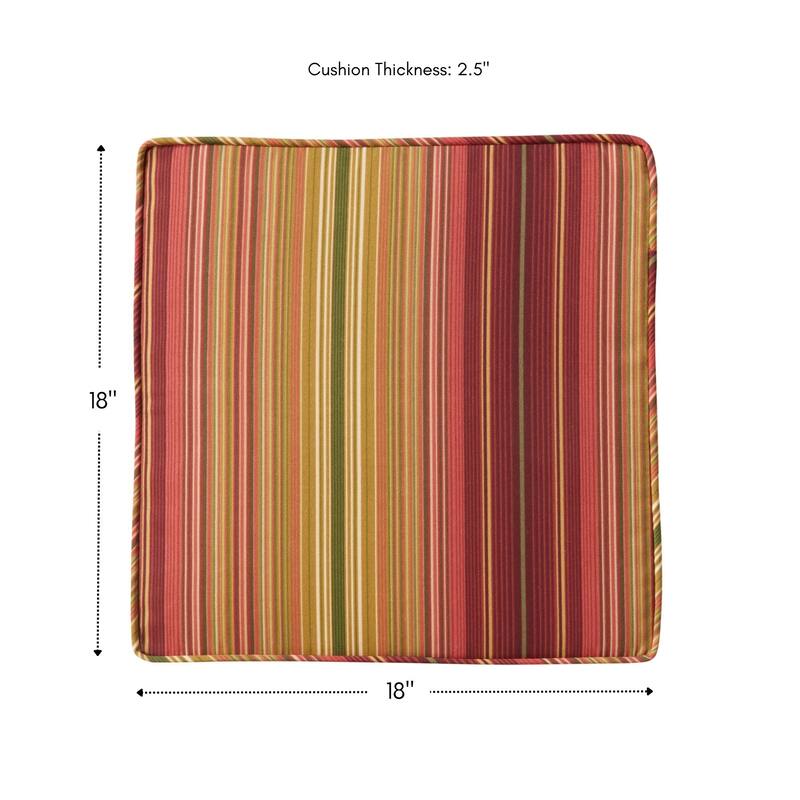 Greendale Home Fashions 18" Square Outdoor Chair Pad (Set of 2)