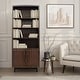 preview thumbnail 12 of 19, Bridgevine Home Radiance 78 inch High Bookcase Pier, No Assembly Required Rosewood