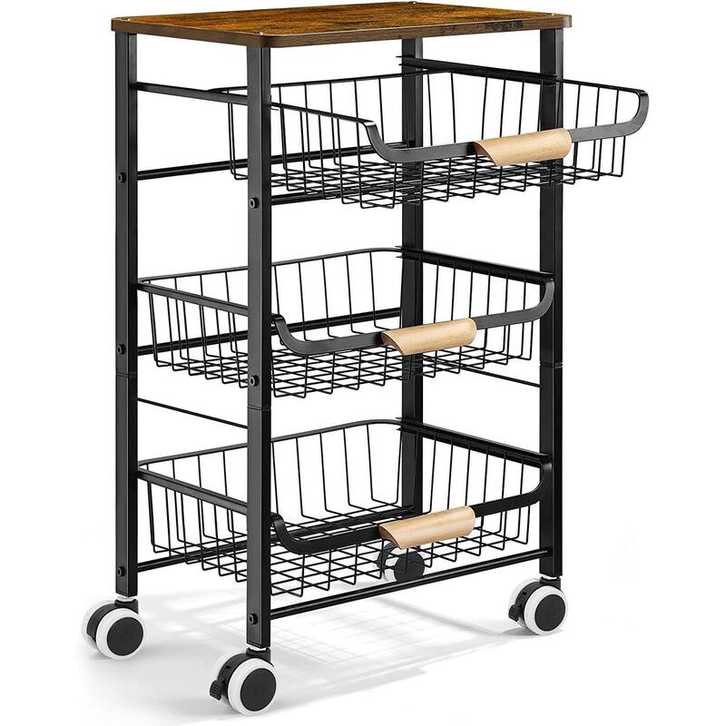 Kitchen Storage Rolling Cart on Wheels