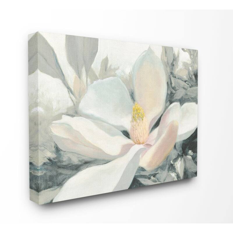 Stupell Beautiful Large Flower Grey Green Painting,16x20, Proudly Made in USA - Multi-Color - 24 x 30