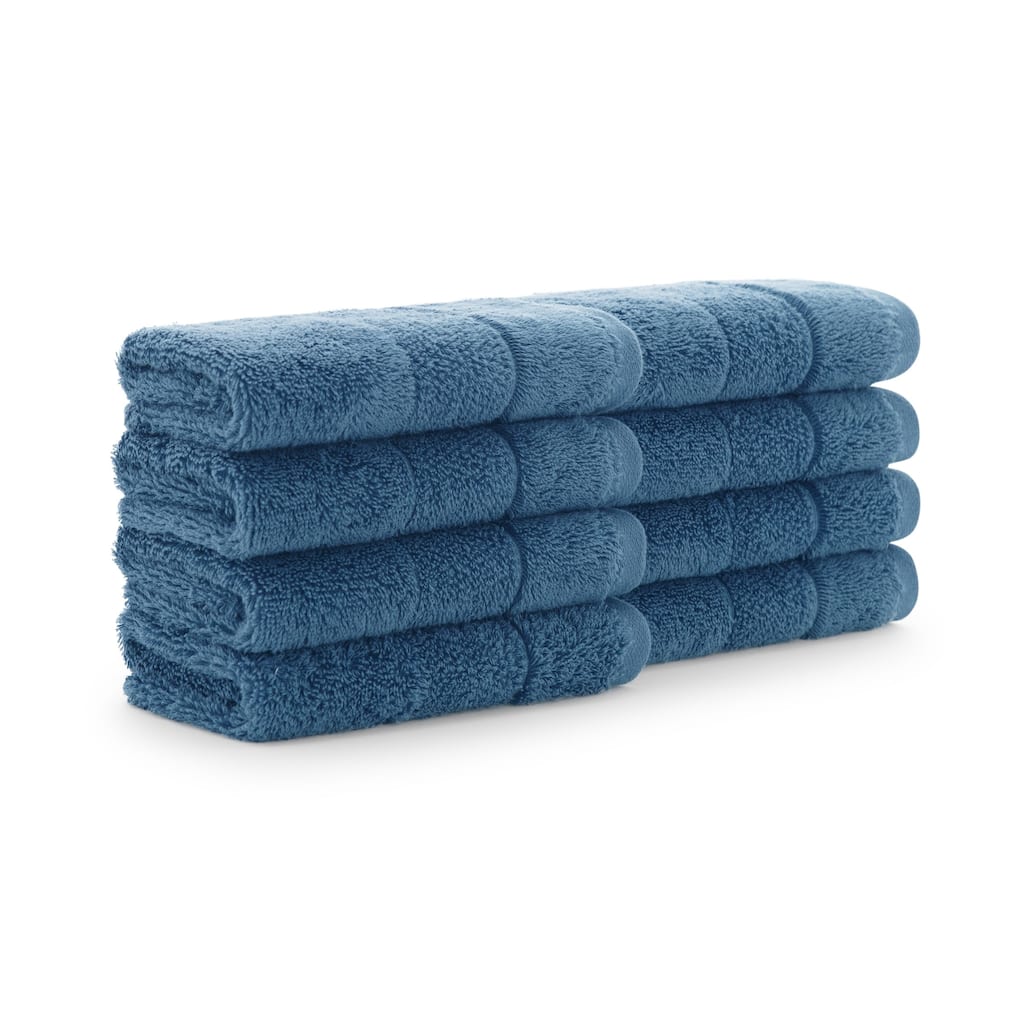 Aston & Arden Turkish Solid 8-Piece Washcloth - 13x13