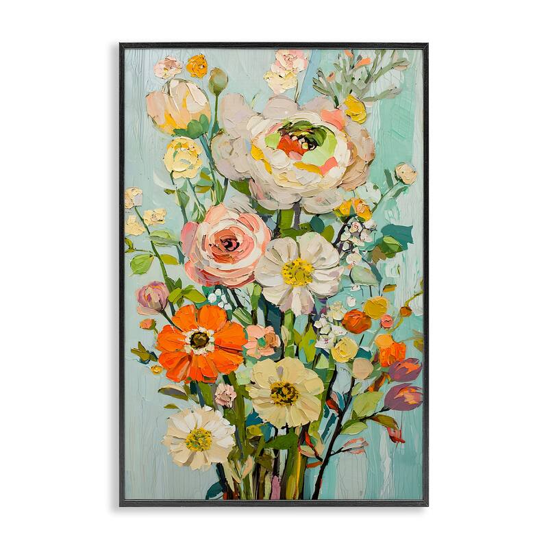 Stupell Flowers On A Whim Framed Giclee Art Design By Franklyn Gregory - 12 x 18 - Black