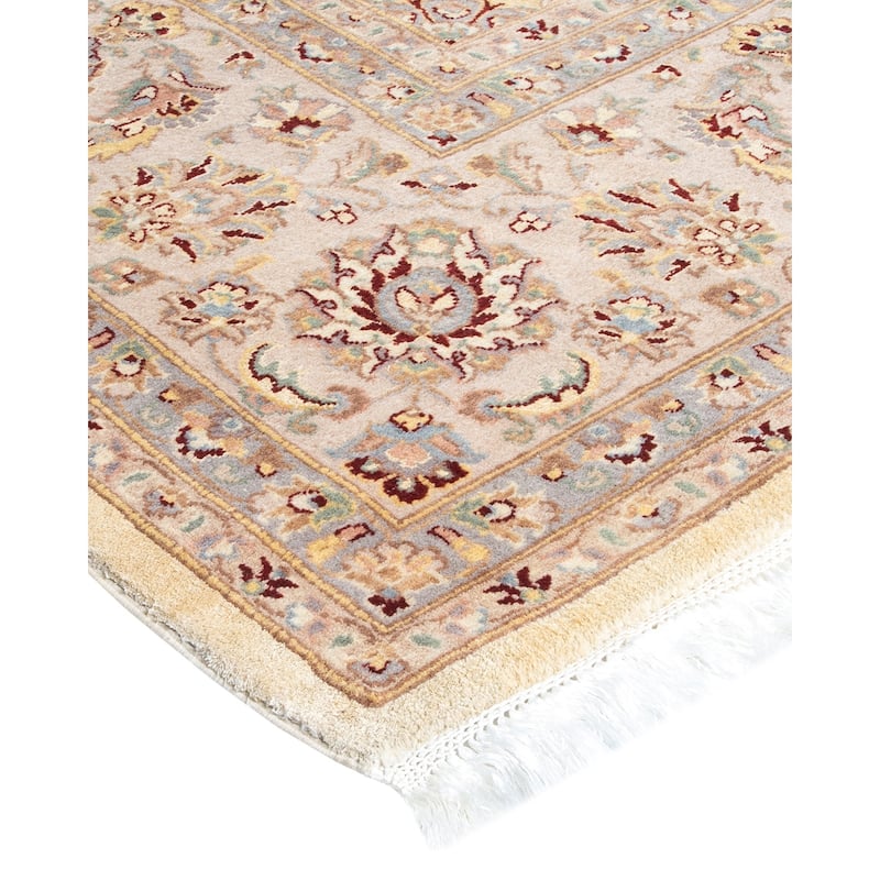Overton Hand Knotted Wool Vintage Inspired Traditional Mogul Beige Area Rug - 9 x 12
