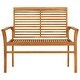preview thumbnail 3 of 9, vidaXL Patio Bench with Taupe Cushion 44.1" Solid Teak Wood