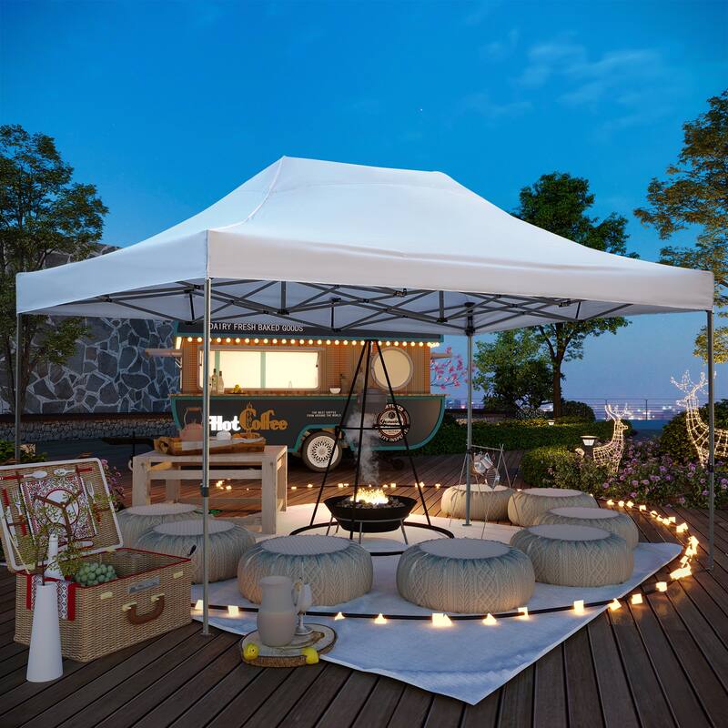 Erommy Canopy Tent, Commercial Instant Canopy Heavy Duty with Roller Bag, Sand Bags, Wind Ropes & Ground Nails, Outdoor Canopies