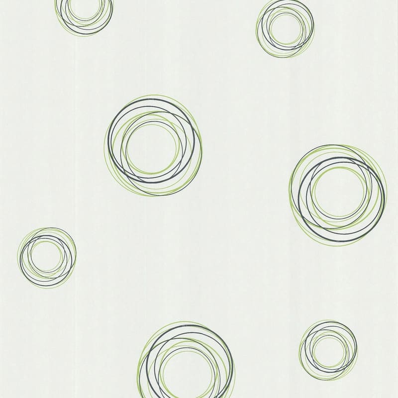 Brewster Fleming Green Geo Swirl Wallpaper - 20.5in x 396in x 0.025in