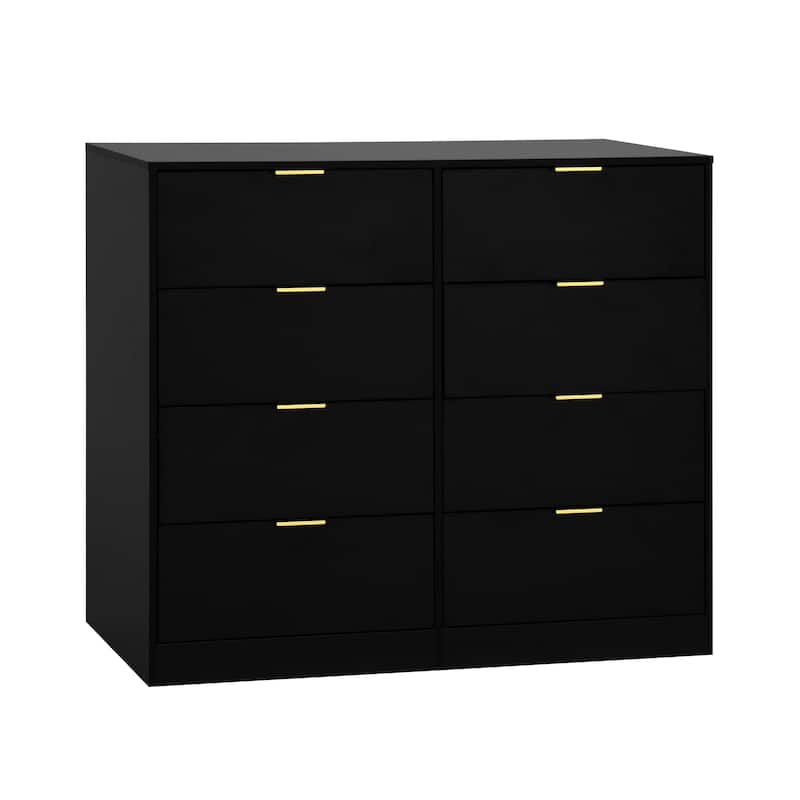 8 Drawers Dresser, Wood Bedroom Dresser Modern Drawer Chest, 8 Chest of Drawer, Tall Dresser for Closet, Dressers Organizer