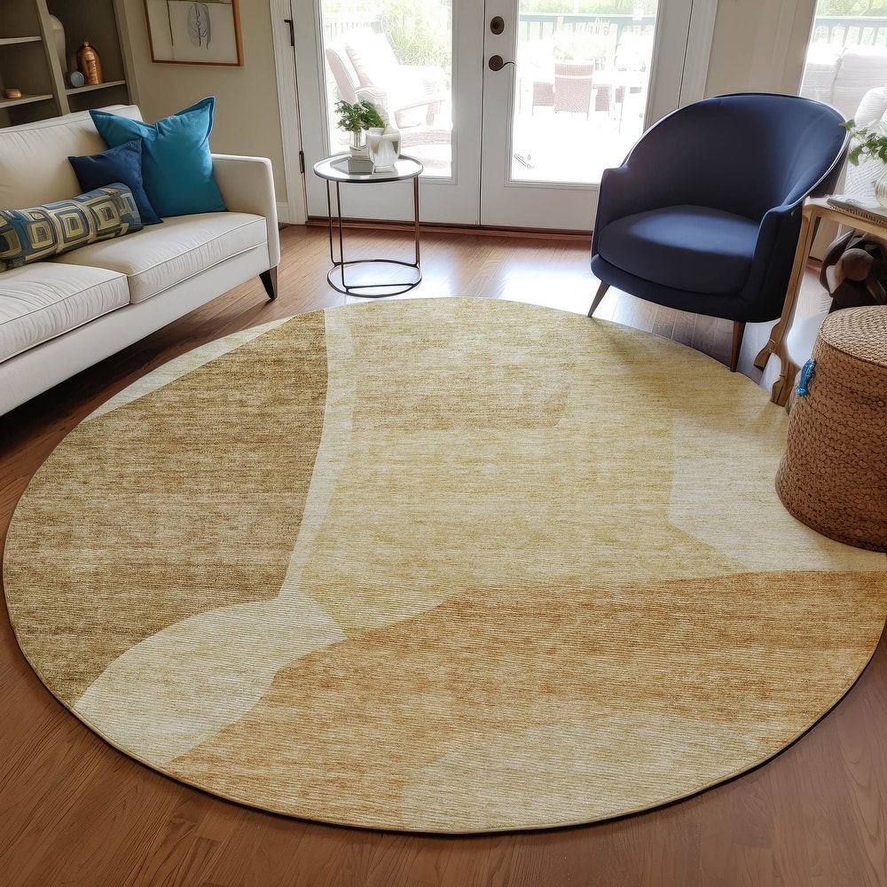 Machine Washable Indoor/ Outdoor Chantille Modern Abstract Rug