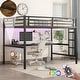 preview thumbnail 3 of 12, Space-Saving Design Loft Bed with Desk, Full XL Size