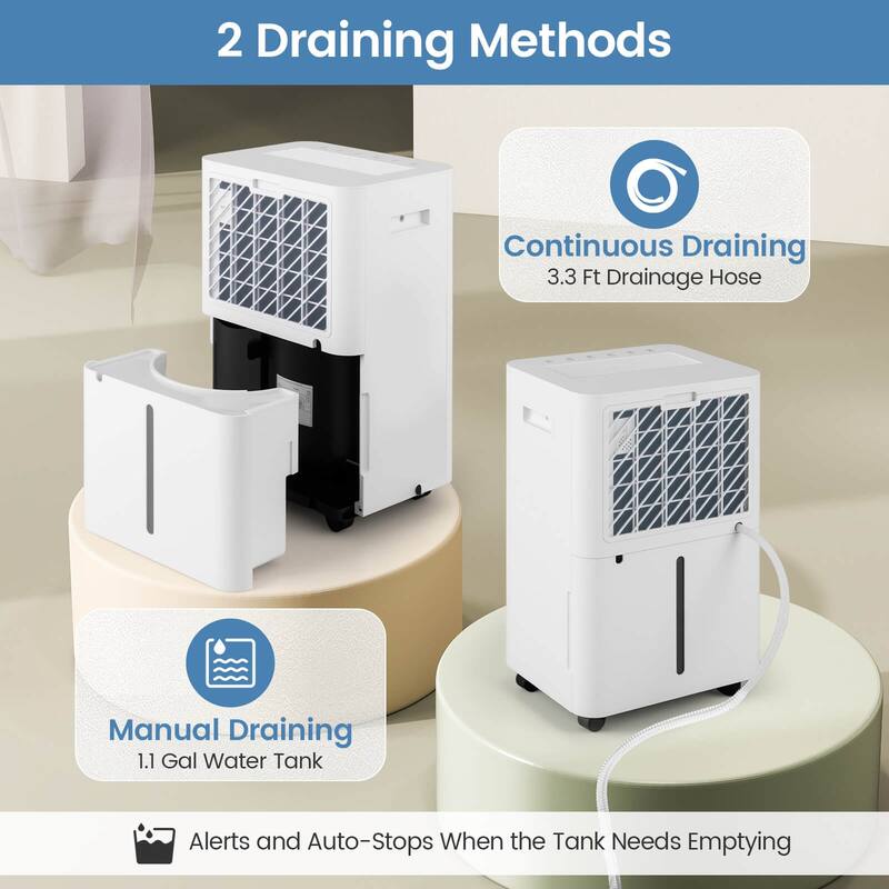 Costway Dehumidifier for Basement 54 Pints Dehumidifier with 4L Water - See Details