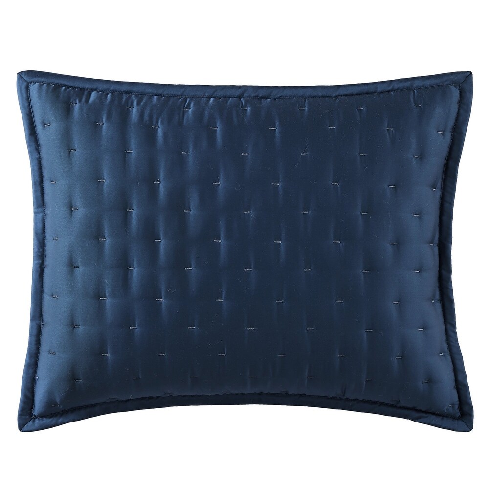 Navy blue pillow shams standard top