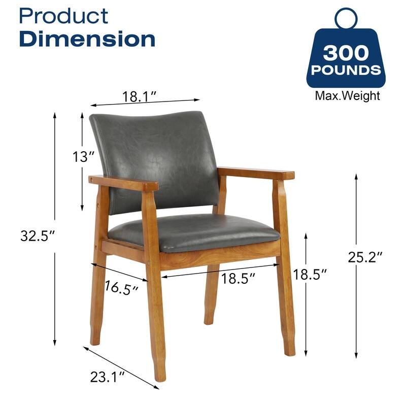 Walnut Upholstered Dining Chairs Solid Wood Arm Chair