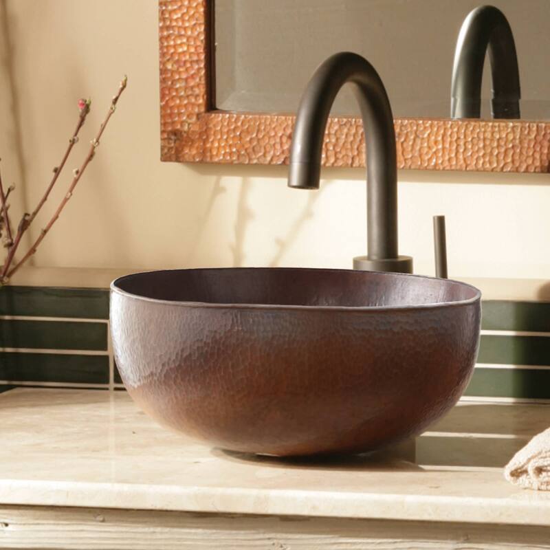 Native Trails Maestro Petit 12-1/2" Copper Vessel Bathroom Sink