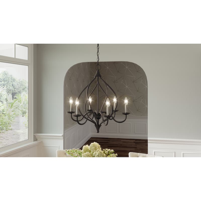 Dupont 6-Light Old Bronze Chandelier - Old Bronze