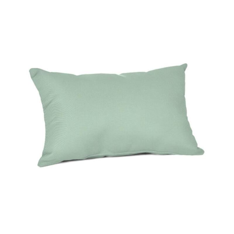 Sunbrella Solid Fabric 1-Piece Indoor/Outdoor Lumbar Pillow, 19"W x 12"L - 19"W x 12"L - Canvas Spa